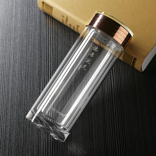 思宝官方旗舰店玻璃杯德厚流光高硼硅水晶木纹礼盒高山杯升级简约 商品图3