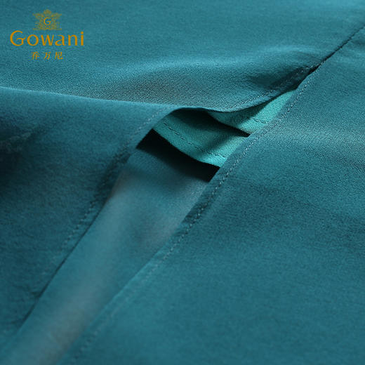 乔万尼夏季真丝时尚宽松气质纯色桑蚕丝连衣裙女过膝长款EN2E513 商品图3