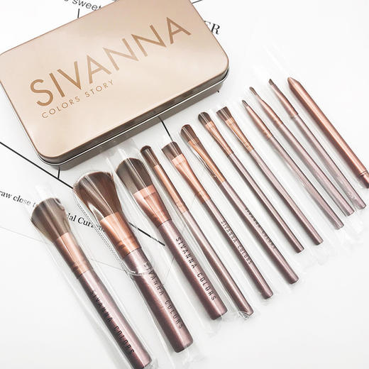 〖泰国〗进口Sivanna思薇娜化妆套刷粉底初学者彩妆工具不吃粉12件套 商品图2