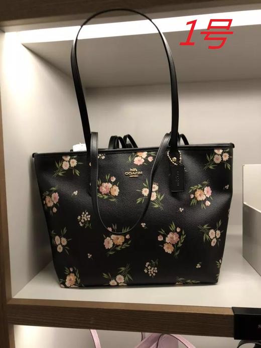 coach蔻驰拉链购物包托特包单肩包