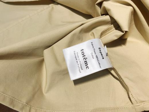 特价不退不换北欧小众 toteme纯棉褶皱圆弧袖v领衬衫上衣