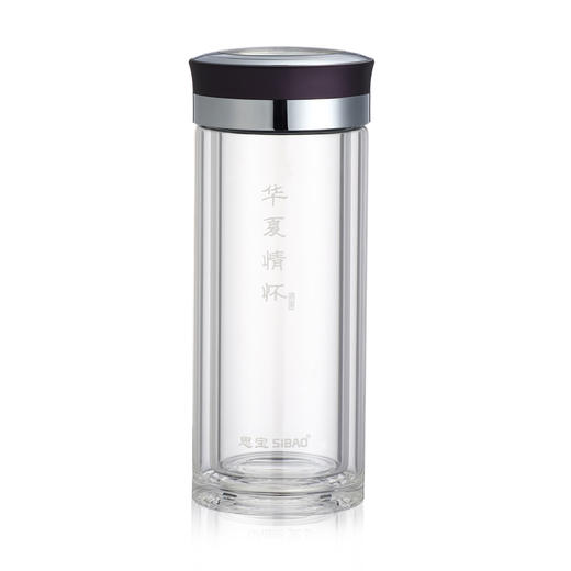 思宝旗舰店华夏情怀1-2-3号双层玻璃杯中国风便携时尚随手茶水杯 商品图0