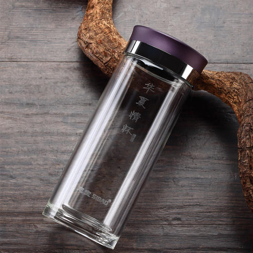 思宝旗舰店华夏情怀1-2-3号双层玻璃杯中国风便携时尚随手茶水杯 商品图4