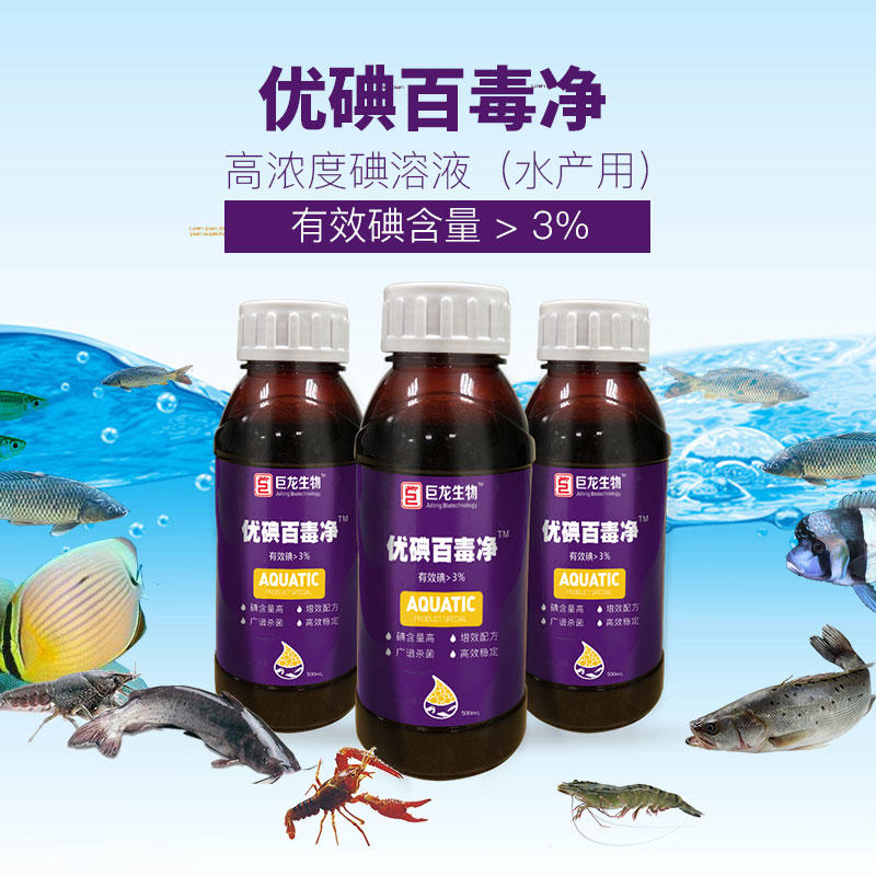 巨龙水产优碘百毒净有效碘含量高活性更强500ml