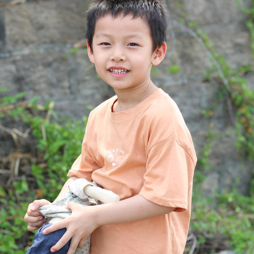 SY LM19058 儿童T恤80-120桔色米色 商品图2