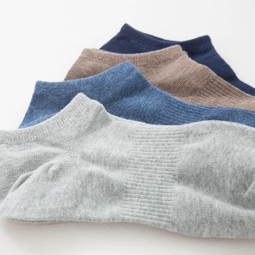 【男士纯色船袜】男士船袜隐形袜纯色棉袜透气吸汗男款袜子素色 商品图4