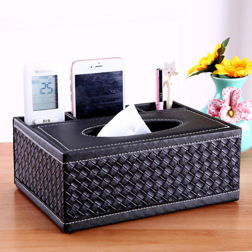 JH-03欧式多功能皮革纸巾盒创意客厅桌面收纳盒 TZW 商品图11
