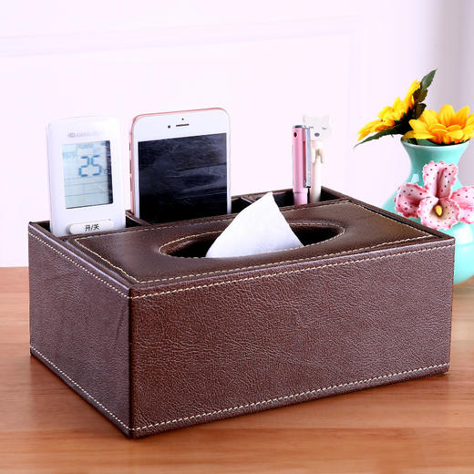 JH-03欧式多功能皮革纸巾盒创意客厅桌面收纳盒 TZW 商品图8