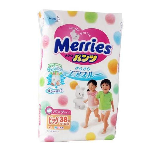 【一般贸易进口彩标】日本原装进口花王Merries纸尿裤尿不湿拉拉裤三倍透气超薄干爽全码 商品图8