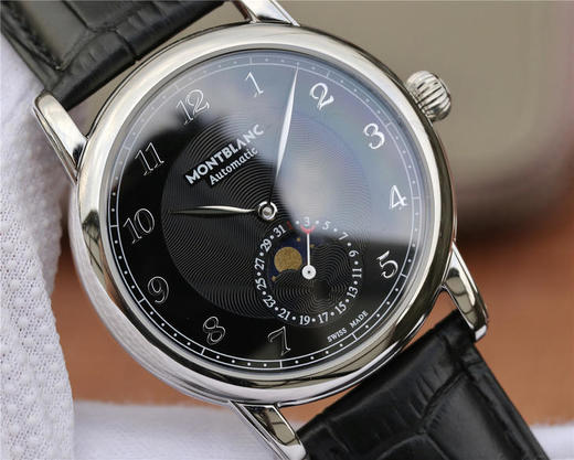 万宝龙明星leagcy璀璨星耀月相盘 直径42mm厚度10mm 淬火工艺蓝钢针，重金打造，Pelletteria意大利牛皮+三重折叠，日本进口9015改造MB 29.14机芯 商品图2