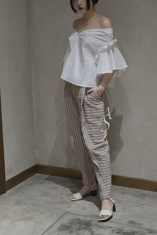 Palmer Harding  白色吊带棉质上装 商品图0