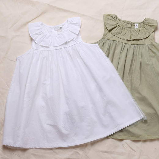 QZ LM19123 白色/绿色连衣裙80-120 商品图8