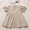 QZ LM19013 女童米色/桔色连衣裙80-120 商品缩略图6