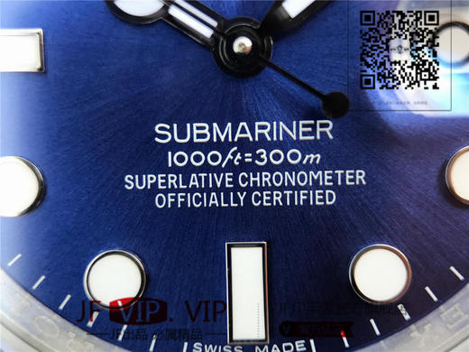 N劳力士SUB潜航者v9s系列116619LB蓝水鬼蓝鬼，表壳表带镀750铂金，表壳背面四个角钢印和正品一模一样（贵金属750标、瑞士750纯度标、日内瓦狗头标、劳力士LOGO标） 商品图5