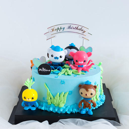 海底小纵队主题造型奶油蛋糕