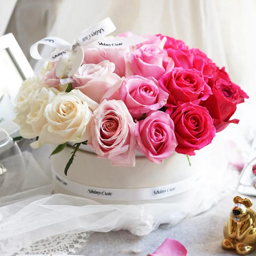 甜蜜马卡龙渐变色花盒 商品图0