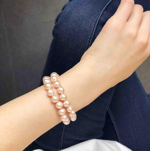 CLASSIC系列 经典款 天然粉色淡水珍洙项链珠手链 商品图4