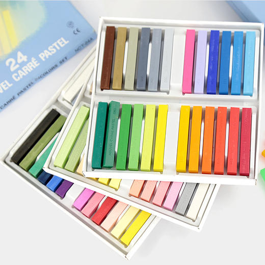 日本进口樱花色粉笔 色粉棒 粉彩棒色粉笔48色 24色A套深色系 商品图0