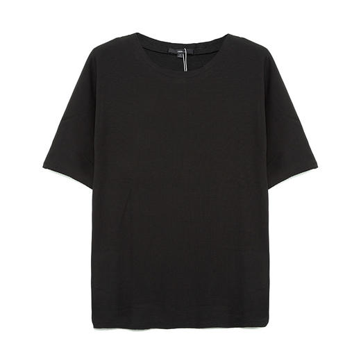 HIM uomo/汉崇男装2019夏季新款纯色T恤衫宽松百搭男士短袖上衣 商品图4