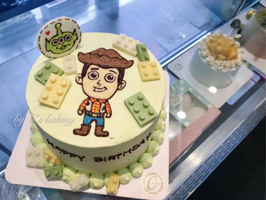 （手绘）乐高胡迪 忌廉蛋糕（默认自提，收费配送请联系客服） 商品图0
