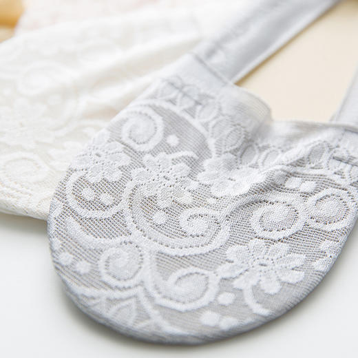 【蕾丝防滑袜】夏季船袜深口女士隐形袜子 硅胶防滑蕾丝花边短袜 商品图1