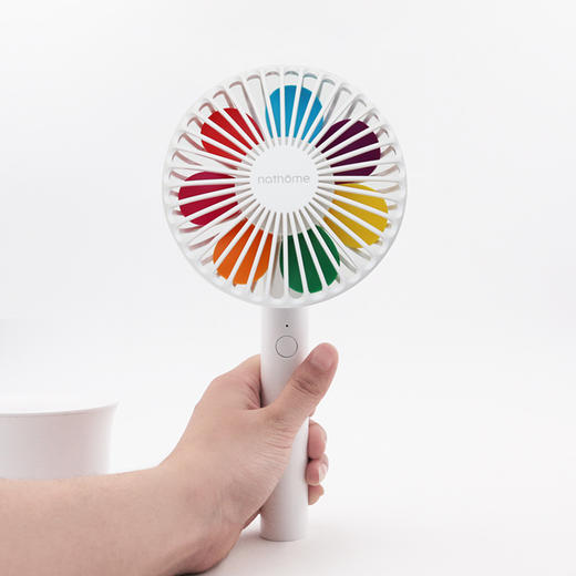 【随身小空调】北欧欧慕nathome七色桌面迷你小风扇 三档风力调控丨