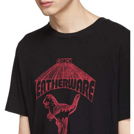 点此购买 coach情侣 恐龙光感棉质平纹针织短袖t恤 创 119062