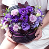 神秘紫色系草编篮花盒 商品缩略图0