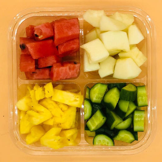 【四拼】西瓜 菠萝 甜瓜 小乳瓜 800g - 水木田水果零食下午茶
