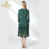 乔万尼夏流行长款过膝桑蚕丝连衣裙宽松印花真丝长裙女EN2E599 商品缩略图3