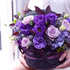 神秘紫色系草编篮花盒 商品缩略图3