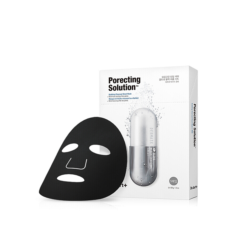 【一般贸易】2盒/韩国Dr.Jart+/蒂佳婷补水面膜贴 灰色黑色 清洁泡泡药丸面膜 5片/盒