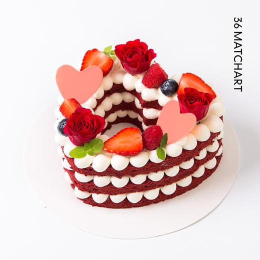 36cake爱心裸蛋糕-创意生日求婚告白甜品，爱ta就送ta 商品图3