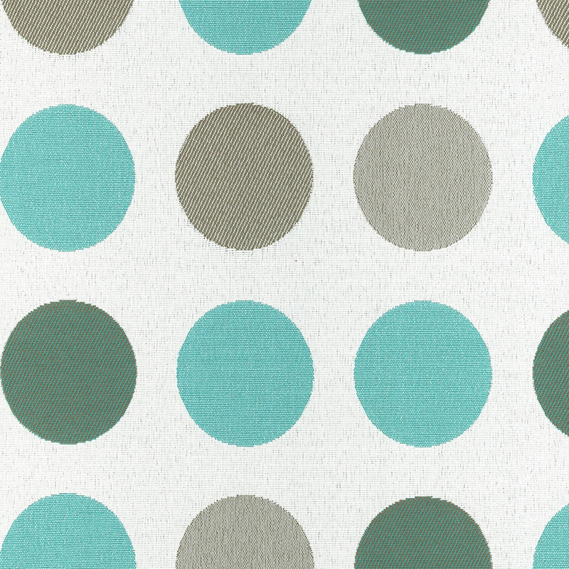 15260503/502.203 爱仕沃玛（axroma）大圆点-湖水蓝Bean Lakeside大提花装饰面料适用于室内、户外和酒店工程