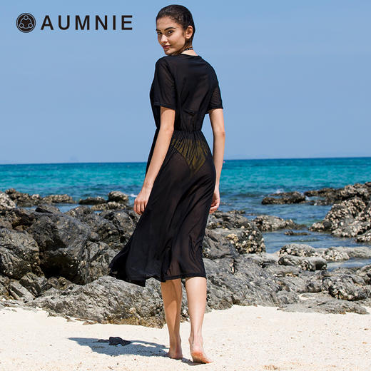 FITTED MESH TEE DRESS 收腰网纱T恤裙 商品图3