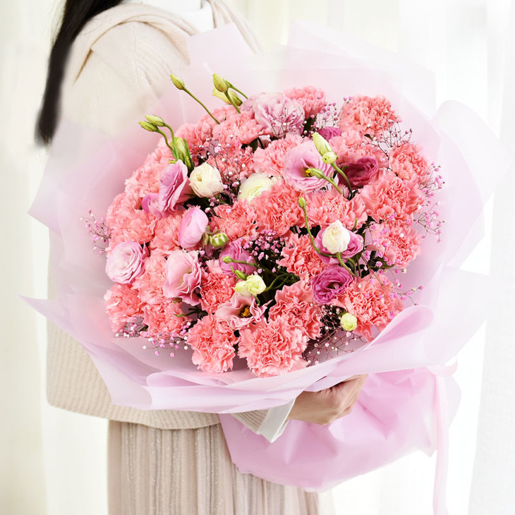 康乃馨百合混搭花束送妈妈老师女性长辈母亲节教师节医生三八女生节