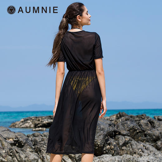 FITTED MESH TEE DRESS 收腰网纱T恤裙 商品图2