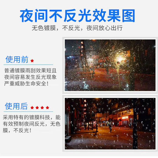 【买一送二】光明前程  终身镀膜雨刷无骨雨刷通用硅胶雨刮器-cm 商品图3