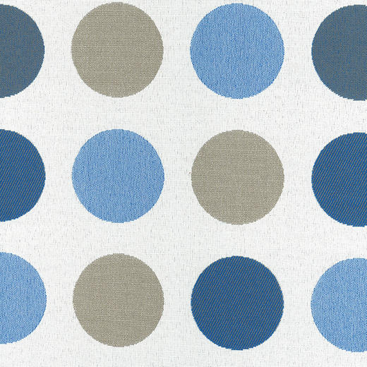 15260603/504.203 爱仕沃玛（axroma）大圆点-天空蓝Bean Azure大提花装饰面料适用于室内、户外和酒店工程 商品图0