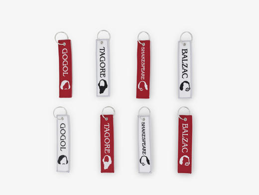 文学巨匠刺绣钥匙扣 商品图4