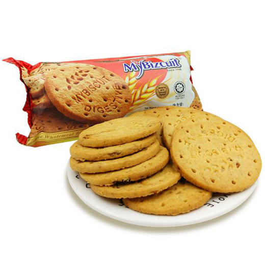 美味大赏250gm麦比客消化饼干全麦味葡萄干可可味饱腹代餐轻享受