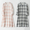 MUJI风 日式纯棉格子睡衣两件套 双层纱 宽松家居服 可外穿 商品缩略图7