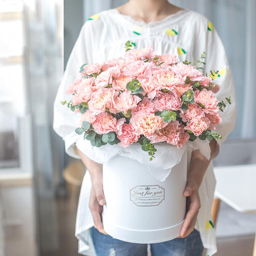 感恩的心-52支康乃馨抱抱桶-鲜花速递同城鲜花店配送生日花北京上海杭州广州深圳订花送花 商品图1