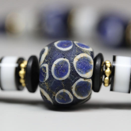 西亚高古蜻蜓眼琉璃珠项链