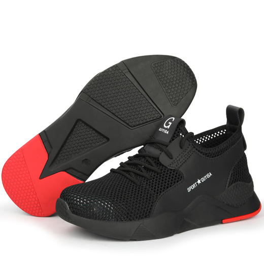 透气劳保鞋男钢包头防砸防刺穿舒适防臭耐磨工作安全鞋新款 商品图4