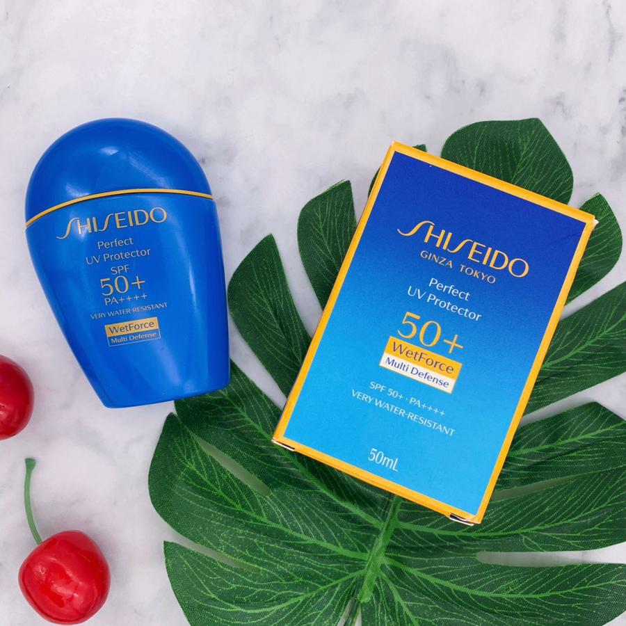 日本资生堂蓝胖子 新艳阳夏臻效水动力防晒霜 50ml