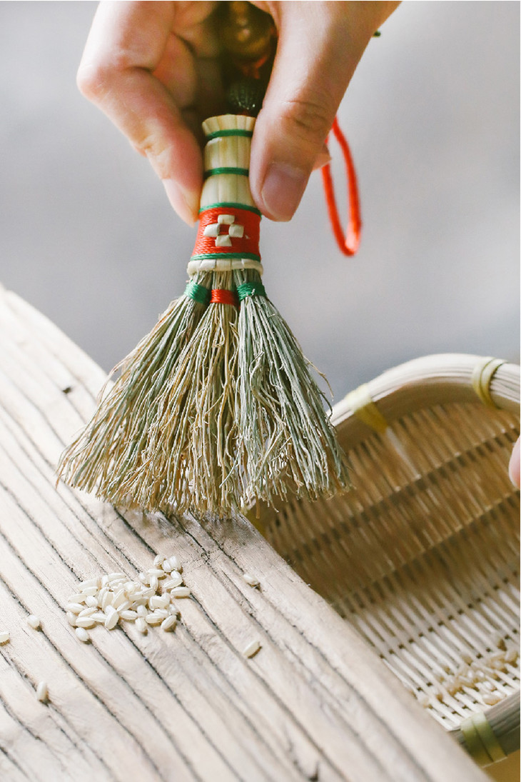 米马杂货端午手工编五彩小扫帚挂件桃木与藏银不怕不怕啦