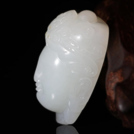 和田玉（羊脂玉）挂件--佛头 28.77g 商品图3
