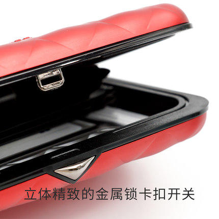 欧洲胡同法国欧夹OGON菱格卡盒男女防盗刷钱包简约时尚信用卡盒QB 商品图1