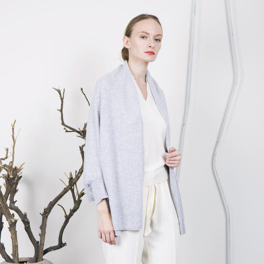 BYARN 素色羊绒V领背心 商品图1